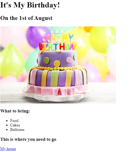 Birthday invite project -image